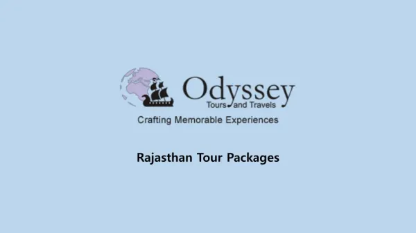 Rajasthan Tour Packages - Odysseytravels