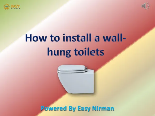 How to install a wall-hung toilets | Easy Nirman