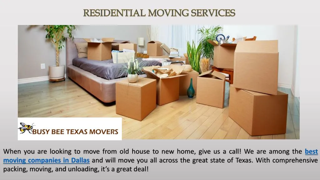 residential moving services