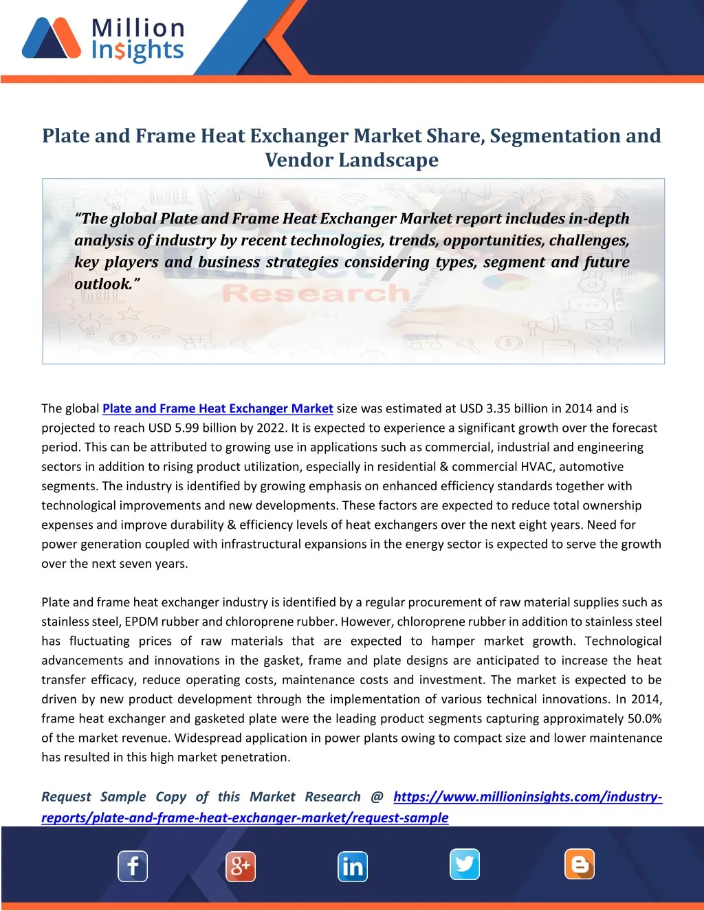 plate and frame heat exchanger market share