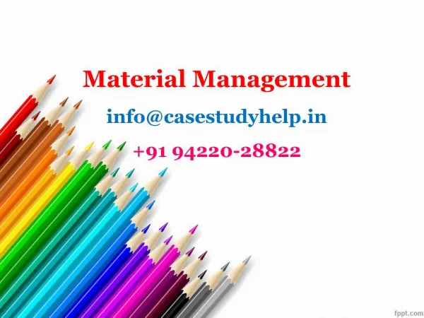 material management info@casestudyhelp in 91 94220 28822