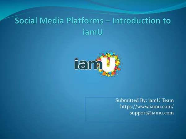 Social Media Platforms – Introduction to iamU