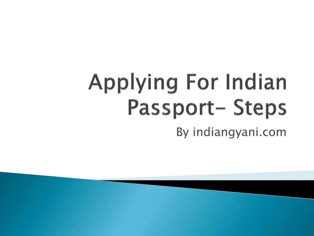 applying for indian passport steps