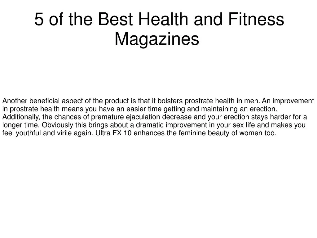 5 of the best health and fitness magazines
