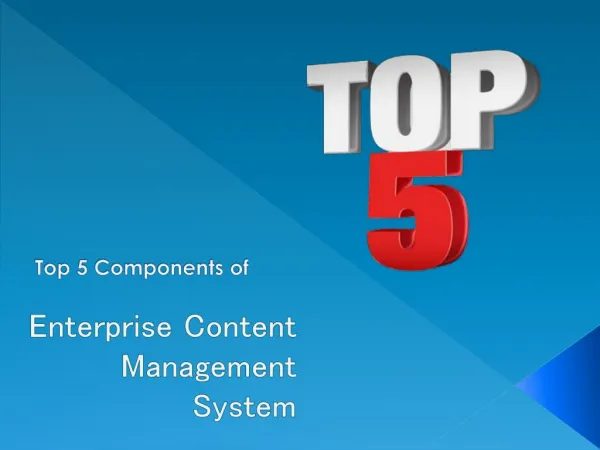 Top 5 Components of Enterprise Content Managment System