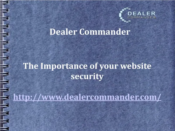 The Importance of your website security | Dealer Commander