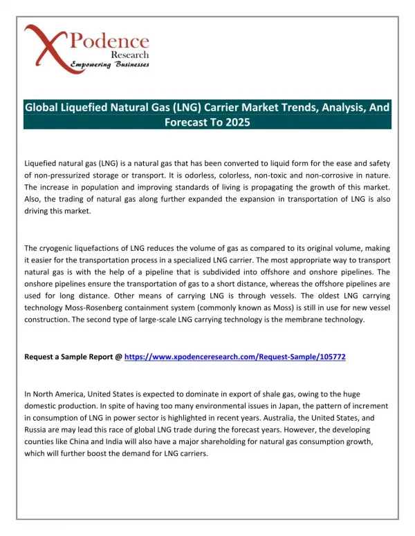 Liquefied Natural Gas (LNG) Carrier Market