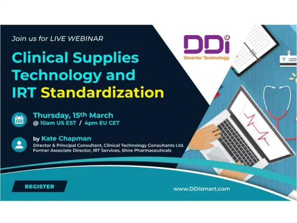 Webinar on Clinical Supplies Technology and IRT Standardization