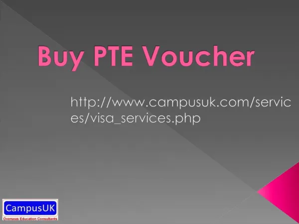 Buy PTE Voucher at CampusUK