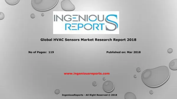 IngeniousReports - Global 2018 HVAC Sensors Market Research Industry Analysis