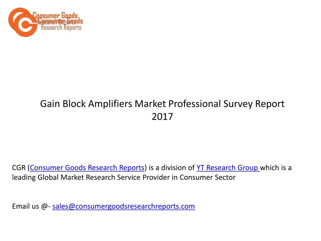 gain block amplifiers market professional survey