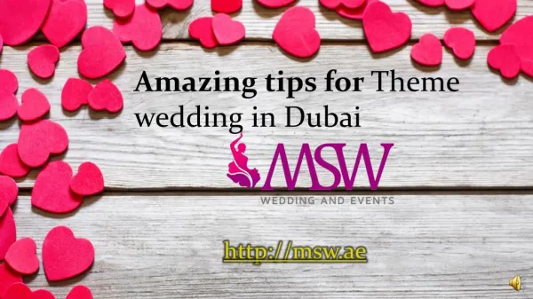 Theme wedding planners in Dubai