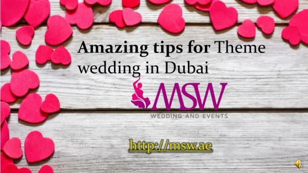 Theme Wedding Planning Dubai