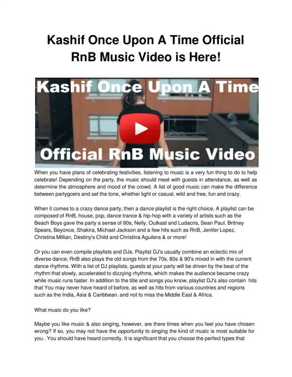 Kashif - Once Upon A Time | Official Lyrics Music Video