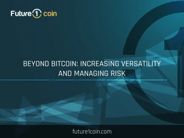 Beyond Bitcoin: Increasing versatility and managing risk