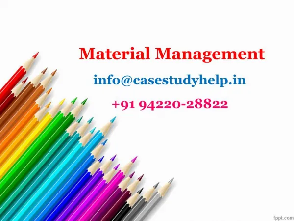 material management info@casestudyhelp in 91 94220 28822