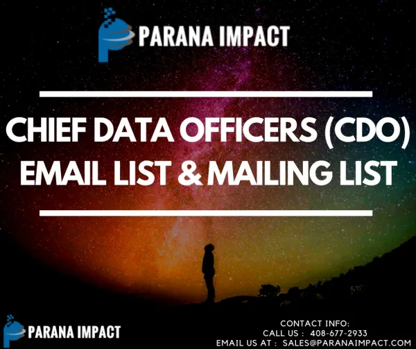 Chief Data Officers Email and Mailing List| CDO email Lists in USA
