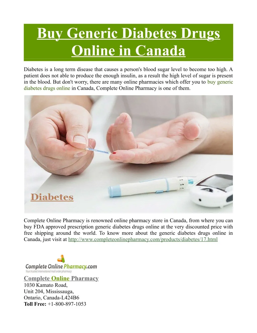 buy generic diabetes drugs online in canada