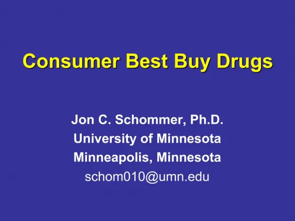 Consumer Best Buy Drugs