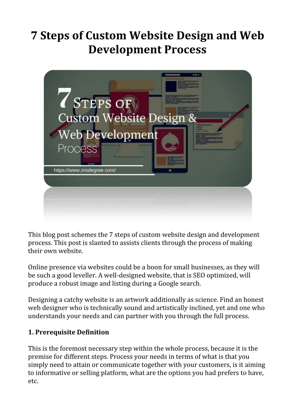7 steps of custom website design
