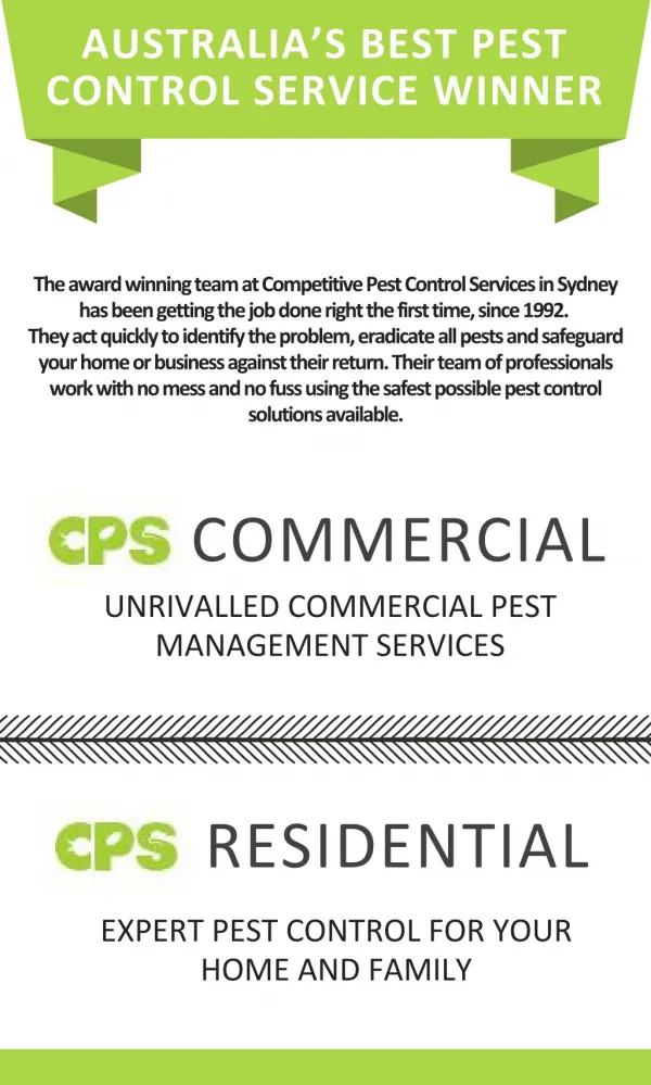 Best Pest Control Service Winner In Australia