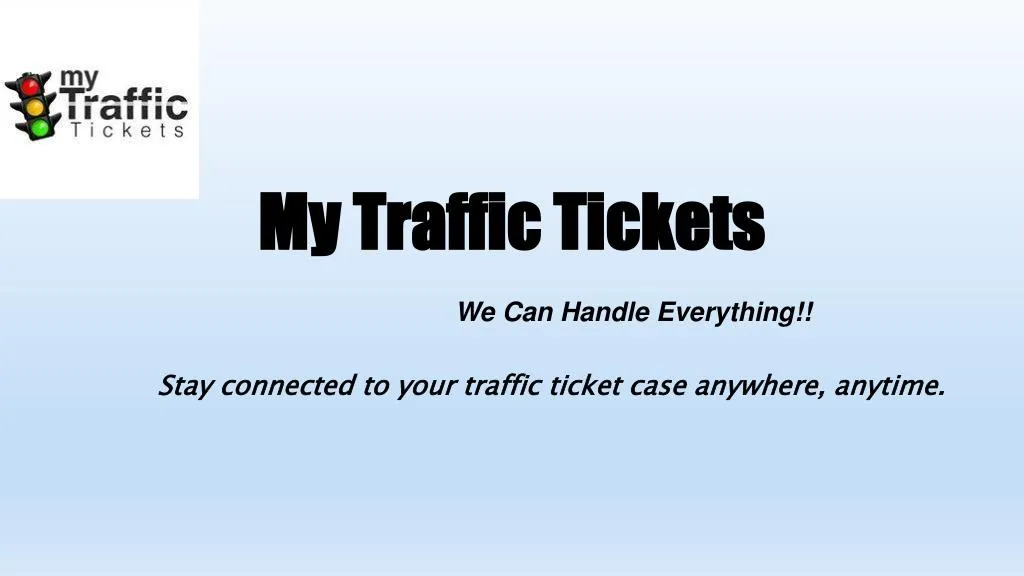 my traffic tickets
