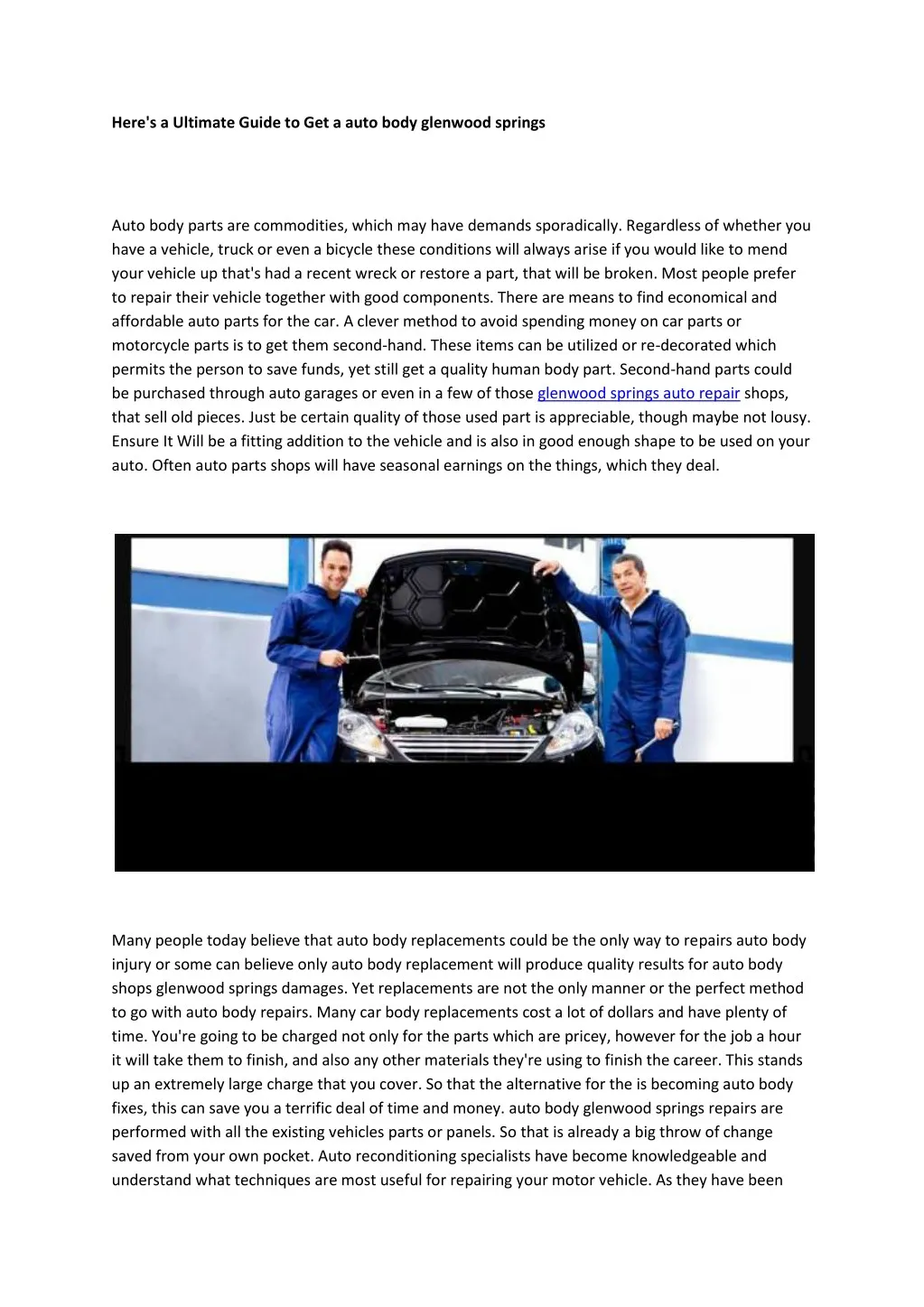 here s a ultimate guide to get a auto body