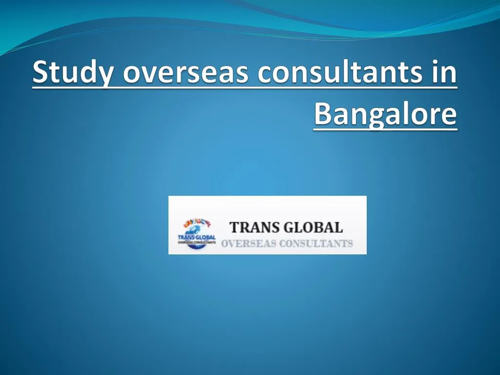 study overseas consultants in bangalore