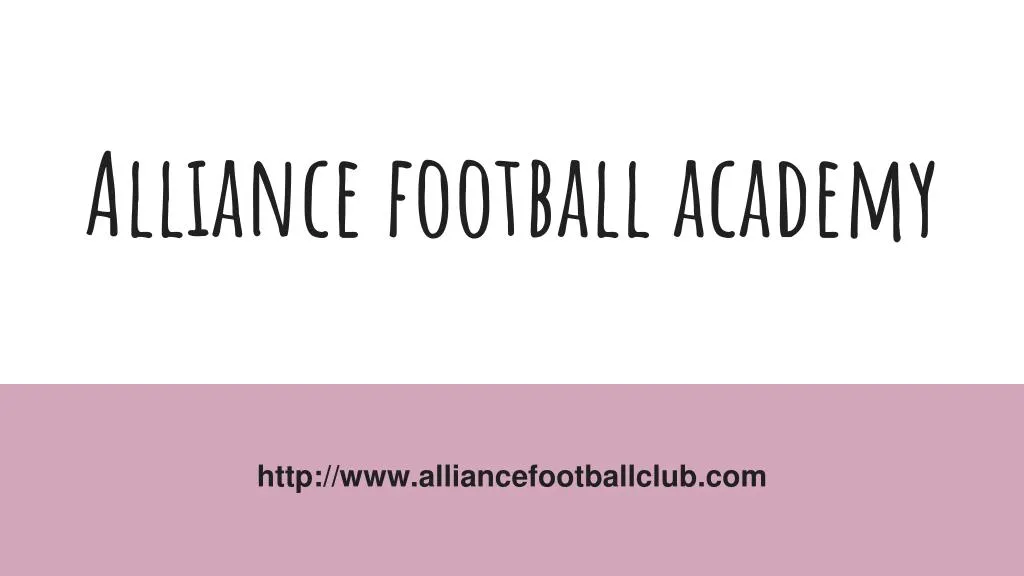 alliance football academy