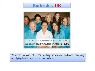 Buy Bathrobes Online in London - slide 1