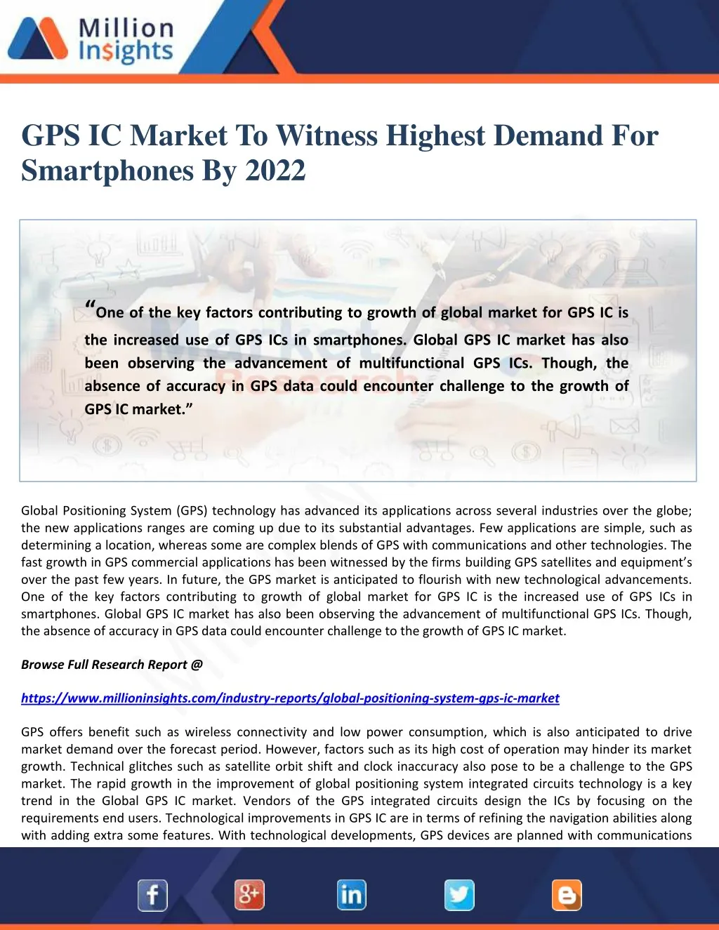 gps ic market to witness highest demand