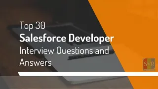 Salesforce Developer Interview Questions - slide 1