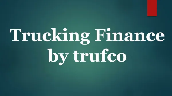 Trucking Finance by trufco