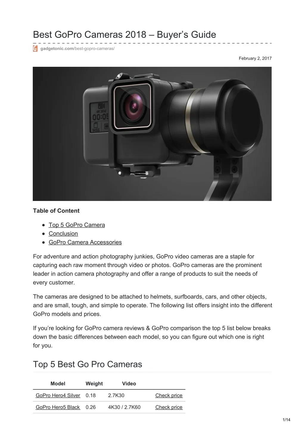 best gopro cameras 2018 buyer s guide