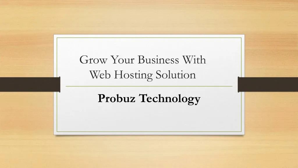 grow your business with web hosting solution