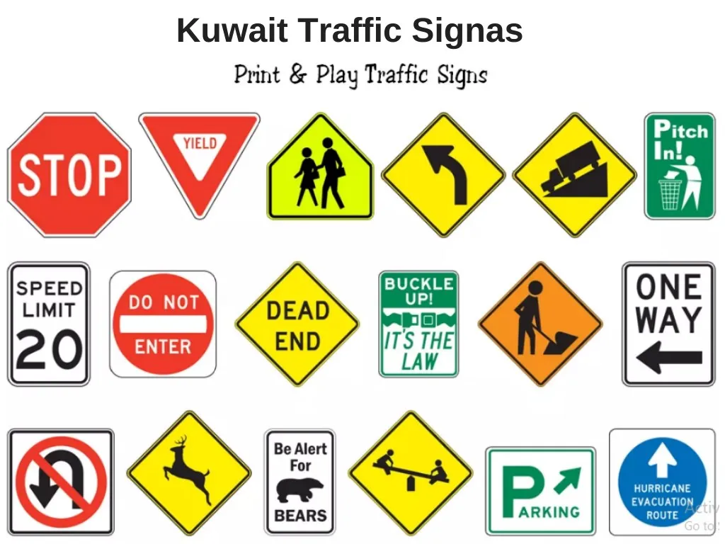 kuwait traffic signas