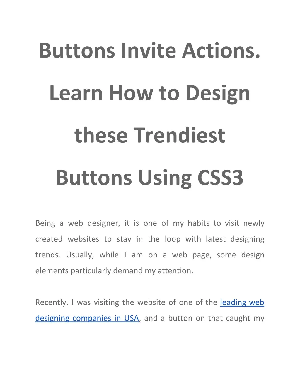 buttons invite actions