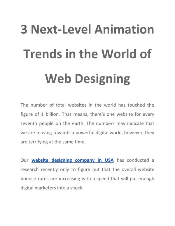3 Next-Level Animation Trends in the World of Web Designing