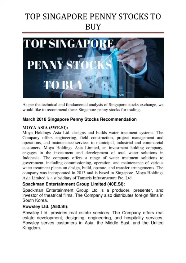 Singapore Penny Stock