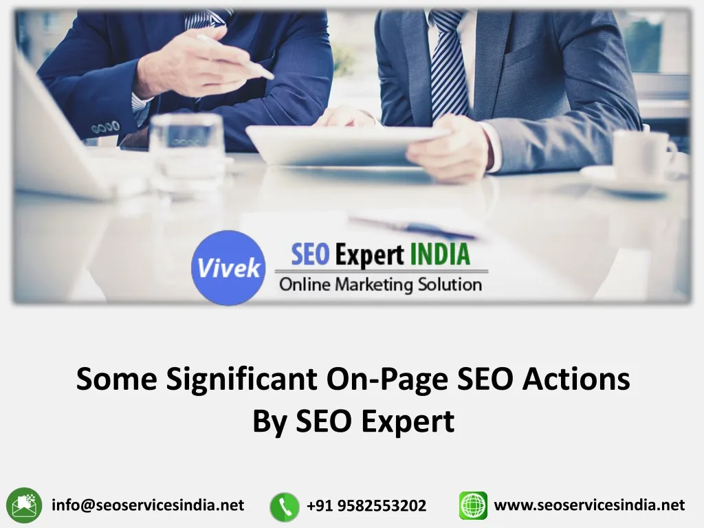 some significant on page seo actions by seo expert