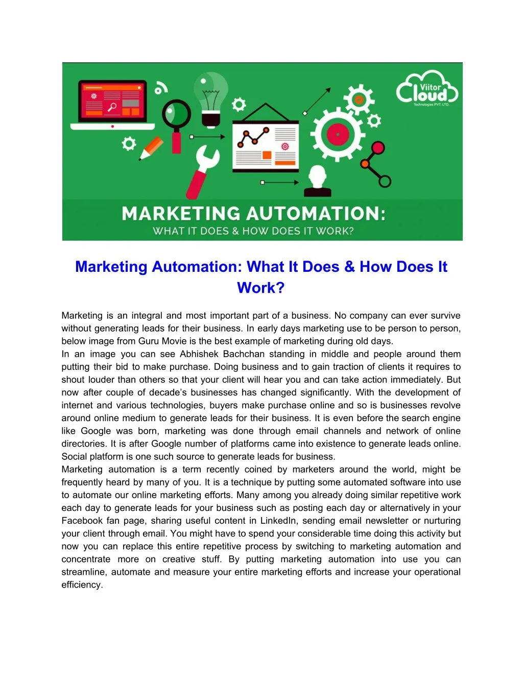 marketing automation what it does how does it work