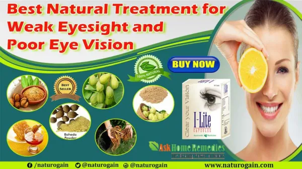 Best Natural Treatment for Weak Eyesight and Poor Eye Vision