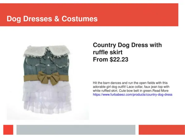 Dog Dresses Costumes