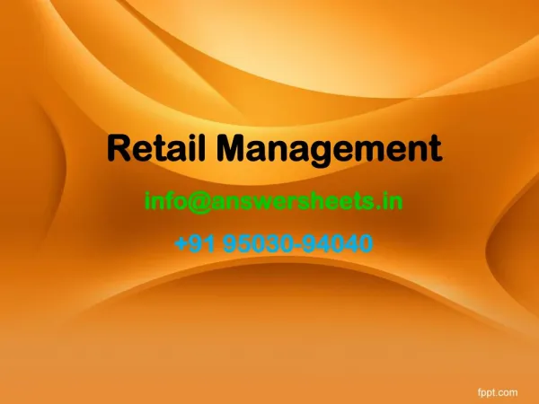 retail management info@answersheets in 91 95030 94040