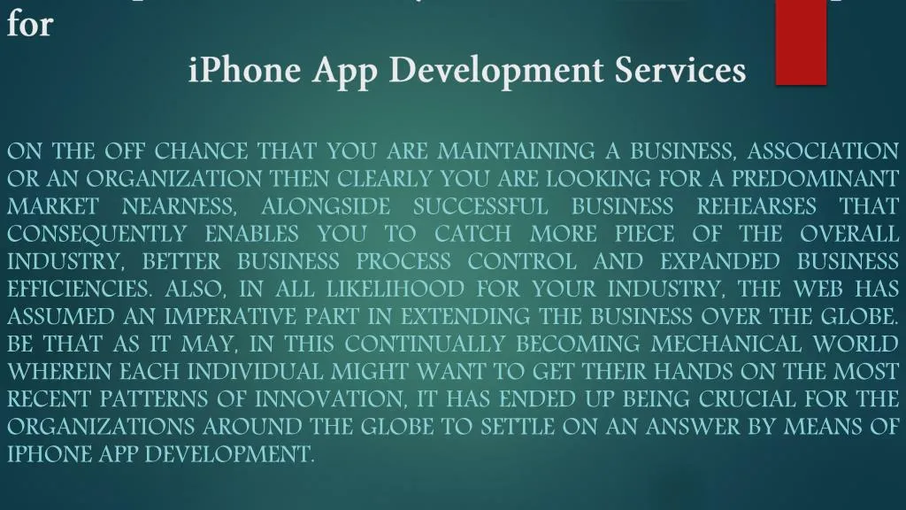 top reasons on why your business should opt for iphone app development services