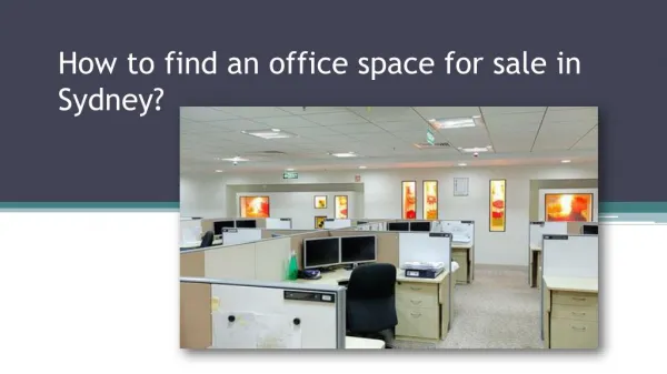 Ready to buy an office space in Sydney?