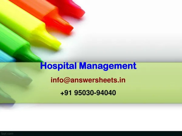 hospital management info@answersheets in 91 95030 94040