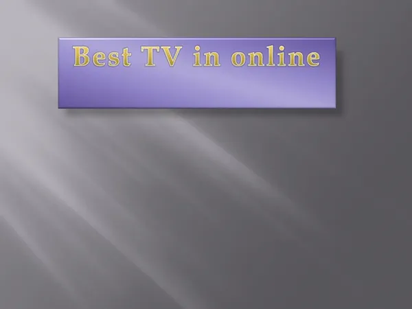 Best TV In online