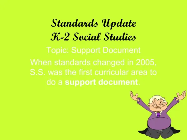 Standards Update K-2 Social Studies