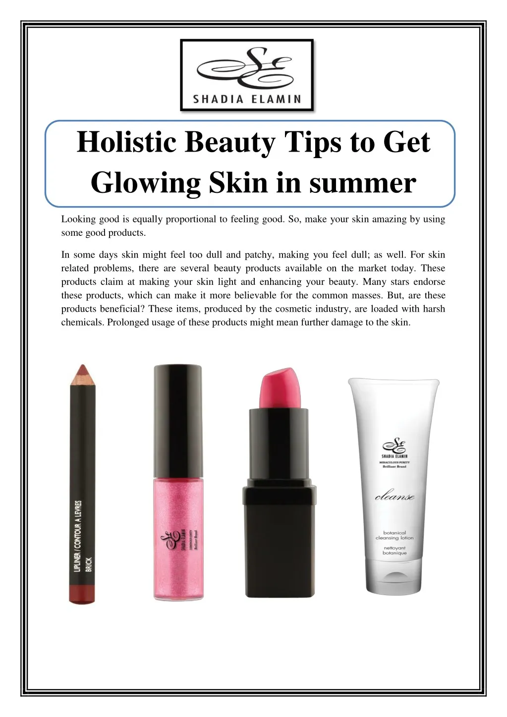 holistic beauty tips to get glowing skin in summer